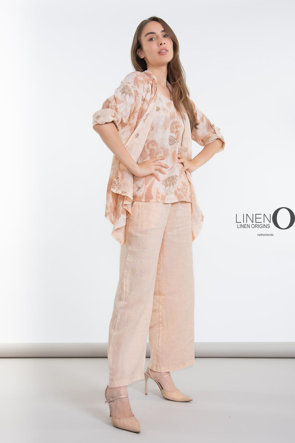 Premium French Linen Cardi Print - Breathable Naturals | Glam & Fame Clothing