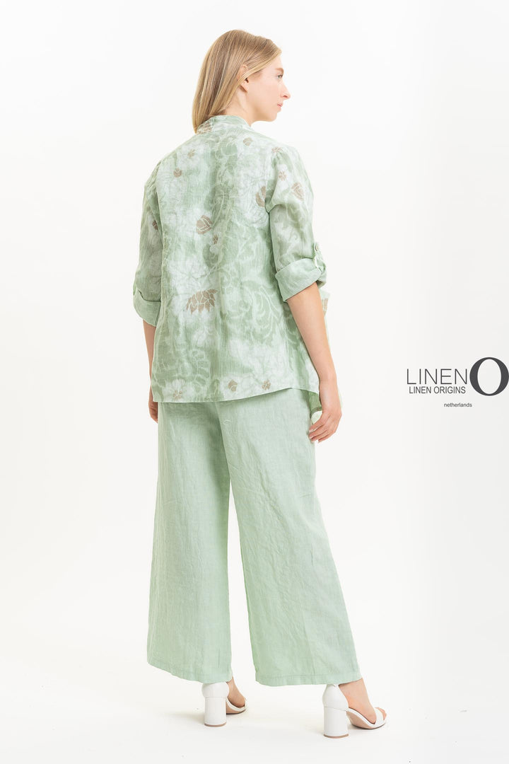 Premium French Linen Cardi Print - Breathable Naturals | Glam & Fame Clothing