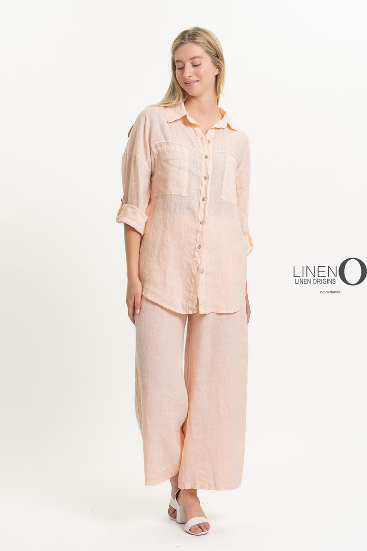French Linen Shirt - Breathable Naturals | Glam & Fame Clothing