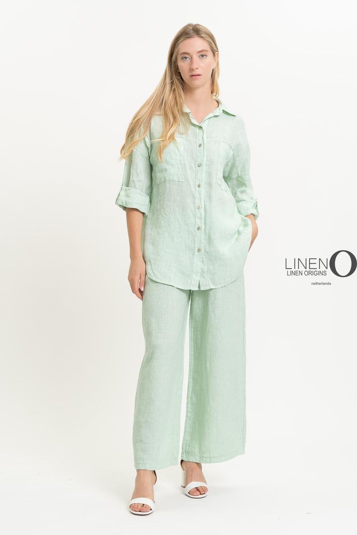 French Linen Shirt - Breathable Naturals | Glam & Fame Clothing