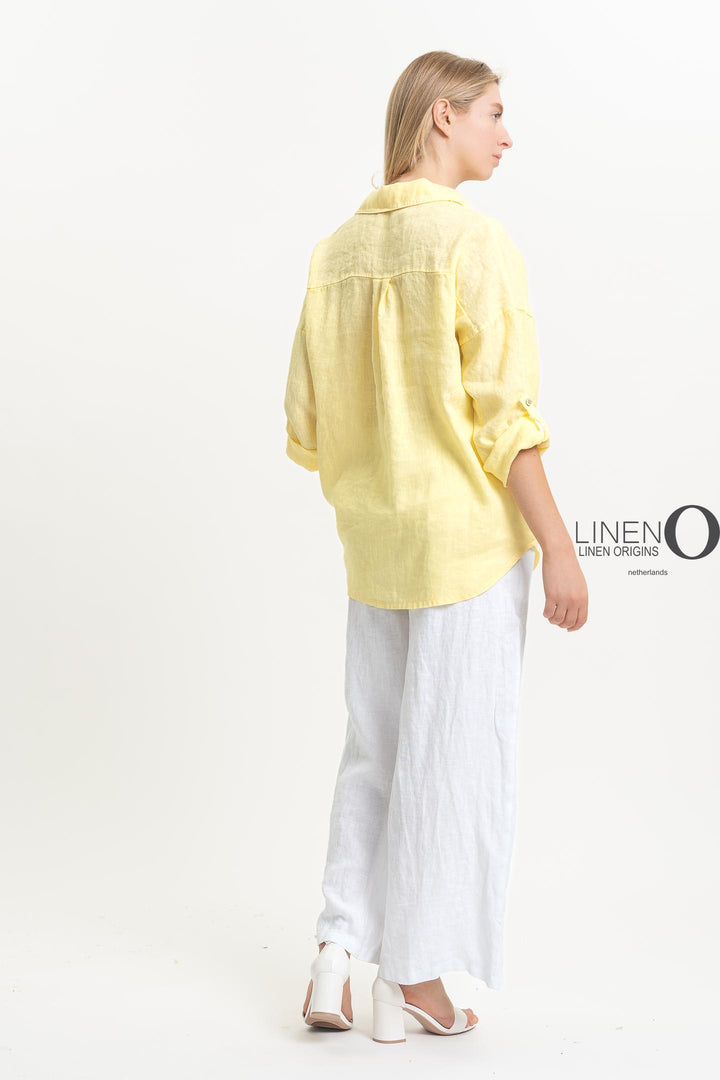French Linen Shirt - Breathable Naturals | Glam & Fame Clothing