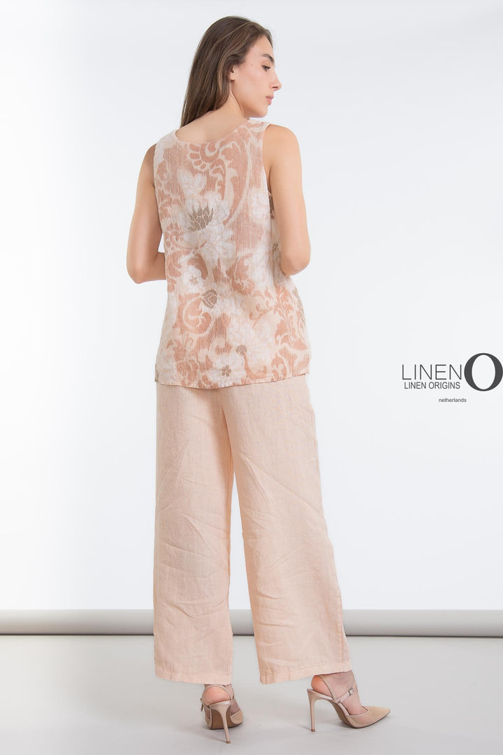 French Linen Top V - Neck - Breathable Naturals | Glam & Fame Clothing