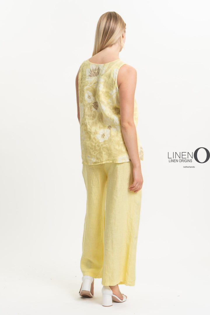 French Linen Top V - Neck - Breathable Naturals | Glam & Fame Clothing