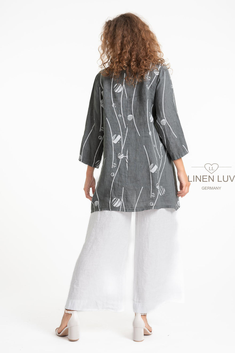 French Linen Blouse Print - Breathable Naturals | Glam & Fame Clothing
