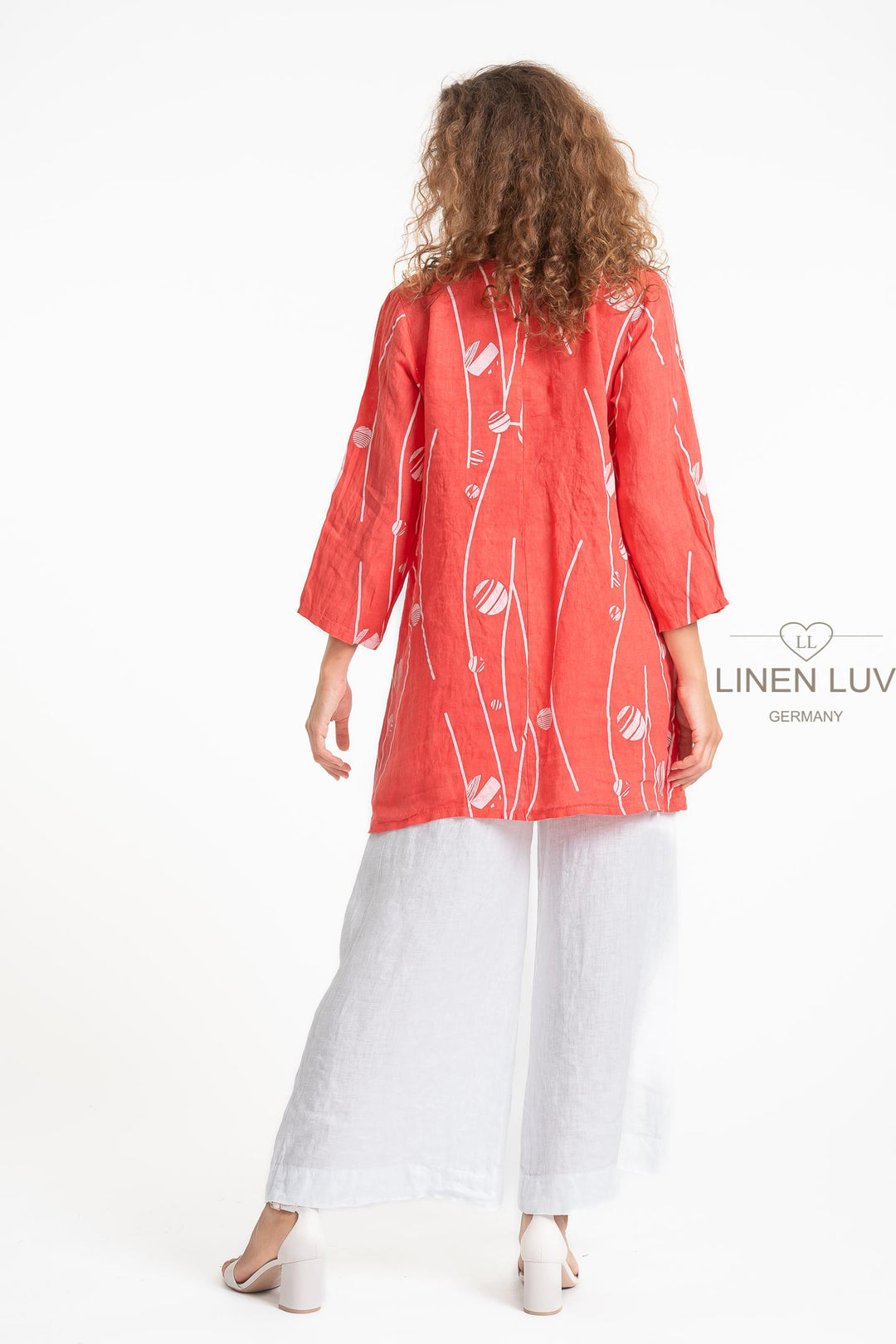 French Linen Blouse Print - Breathable Naturals | Glam & Fame Clothing
