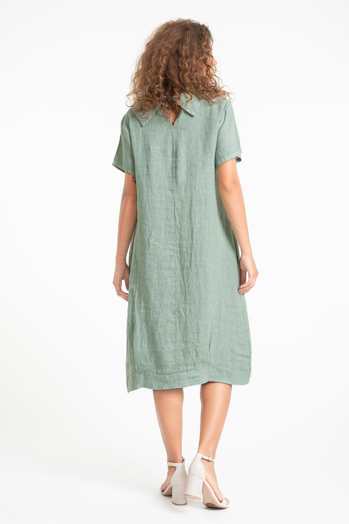French Linen Cowl Neck Midi - Breathable Naturals | Glam & Fame Clothing