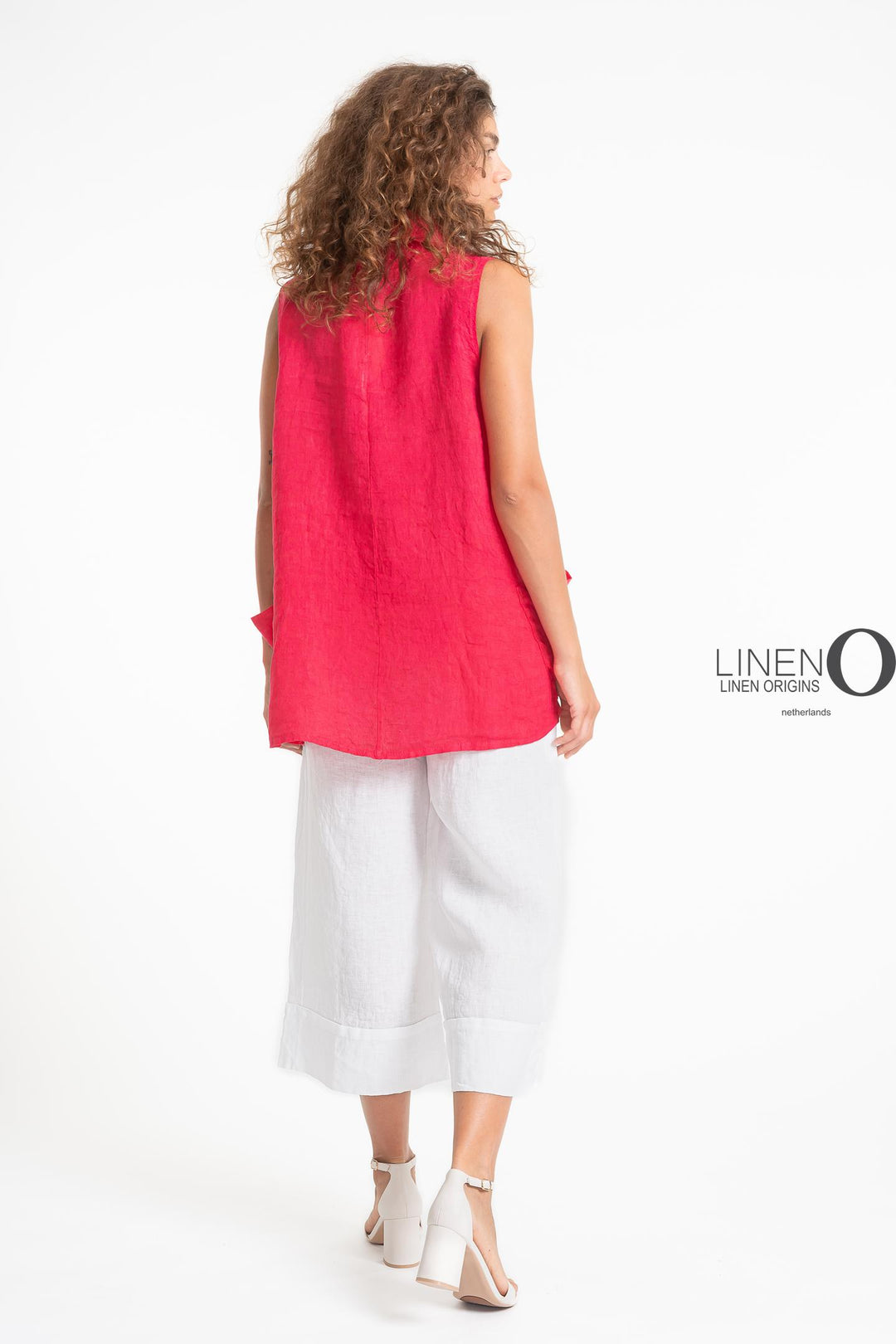 French Linen Blouse Ruche Accent - Breathable Naturals | Glam & Fame Clothing