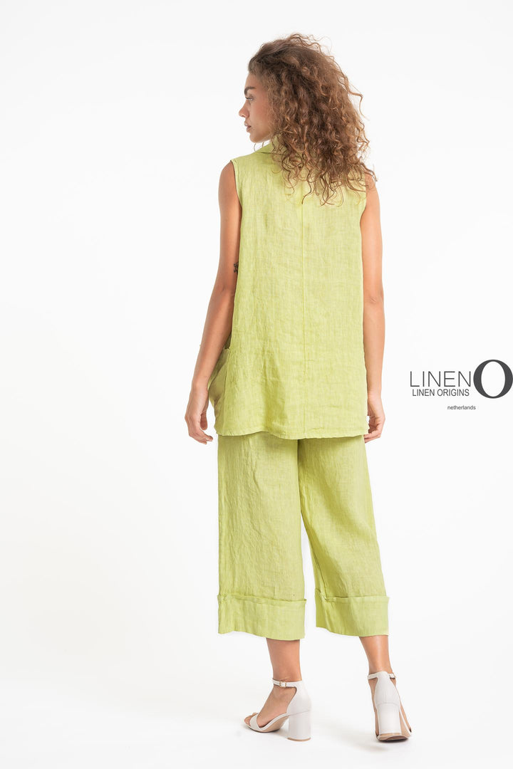 French Linen Blouse Ruche Accent - Breathable Naturals | Glam & Fame Clothing