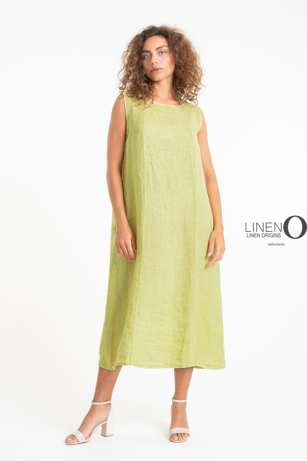 French Linen Maxi Dress A-Line