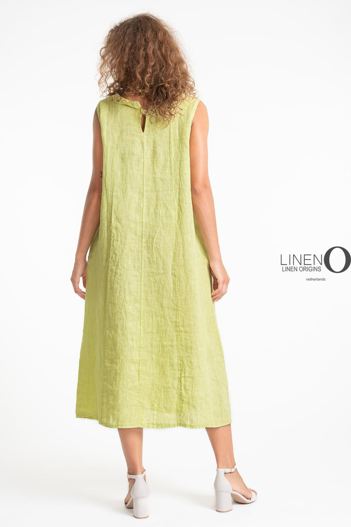 French Linen Maxi Dress A-Line