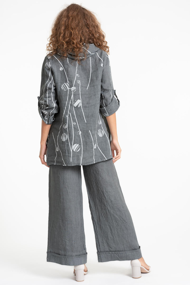 French Linen Tunic Blouse Print - Breathable Naturals | Glam & Fame Clothing