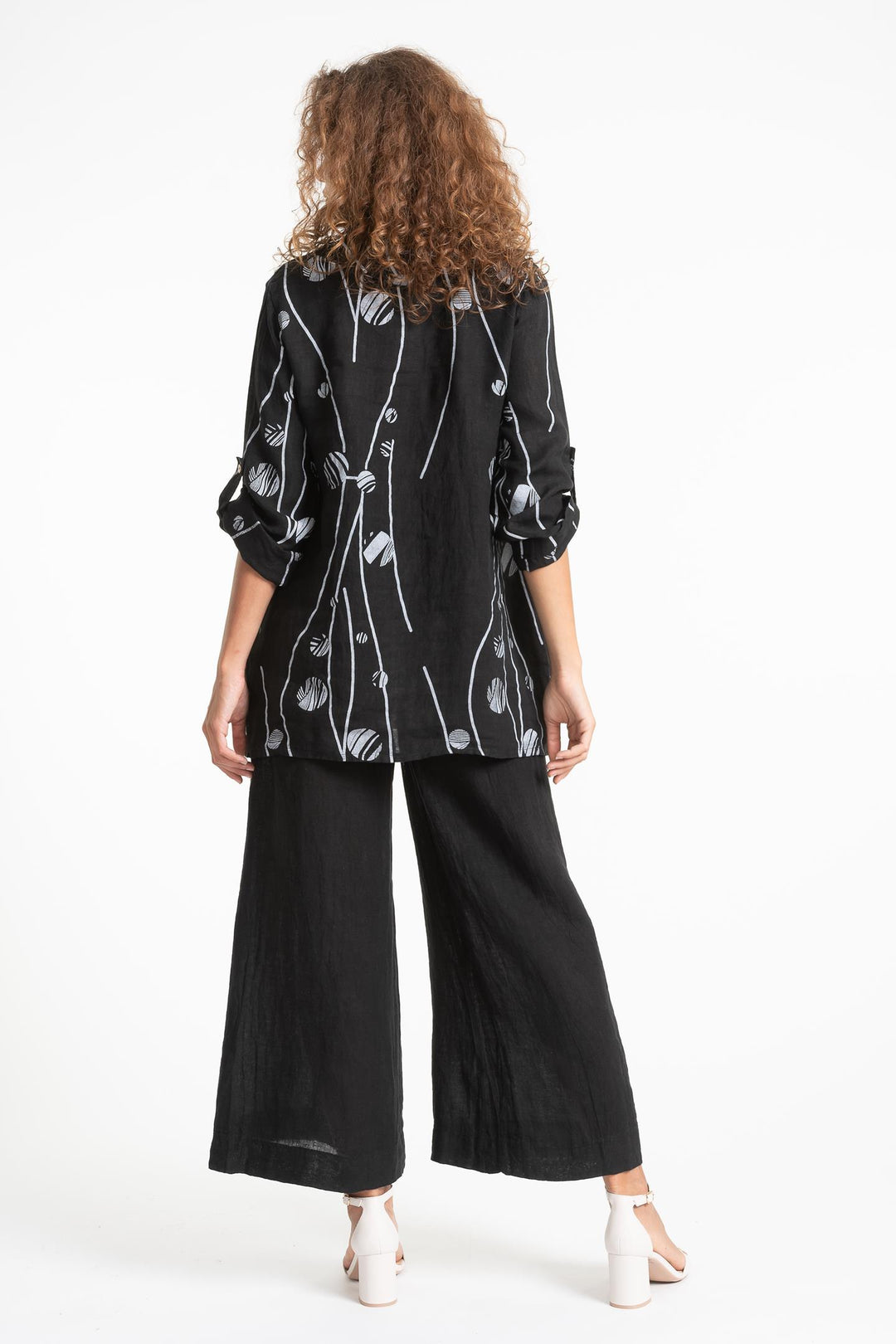 French Linen Tunic Blouse Print - Breathable Naturals | Glam & Fame Clothing