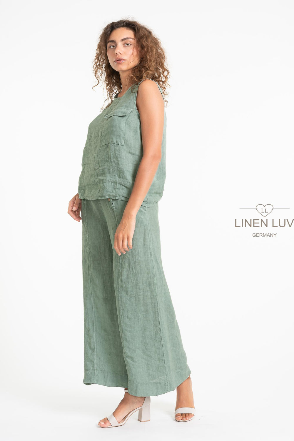 French Linen Top Sleeveless - Breathable Naturals | Glam & Fame Clothing