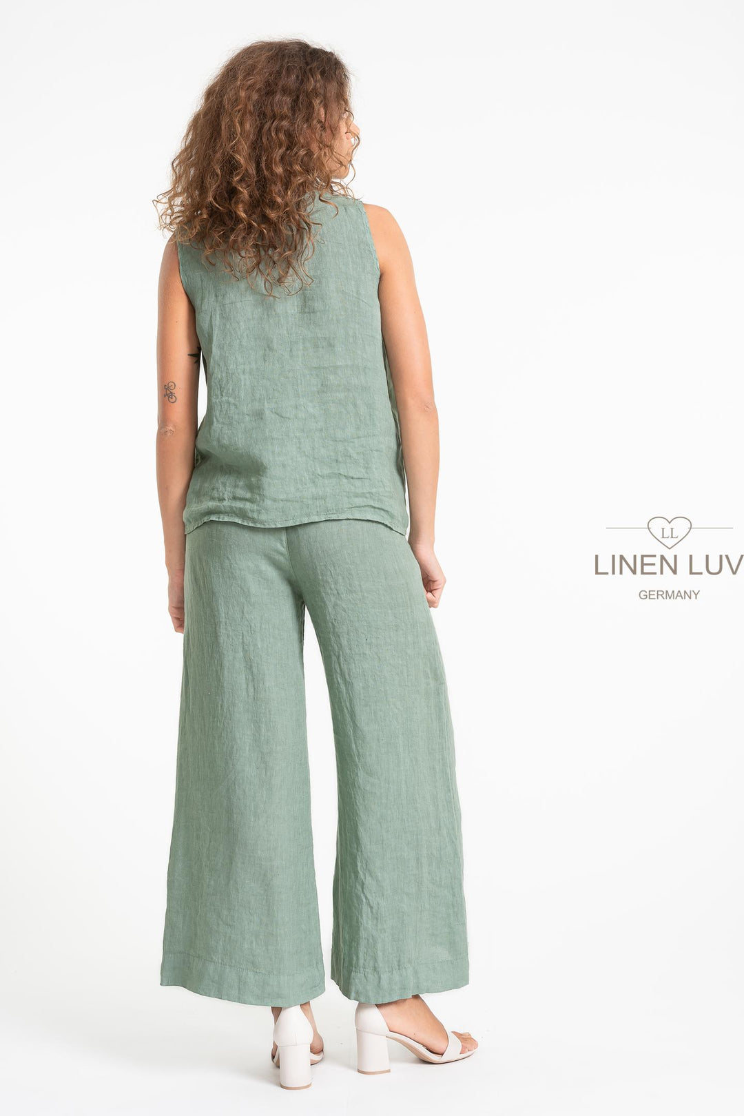 French Linen Top Sleeveless - Breathable Naturals | Glam & Fame Clothing