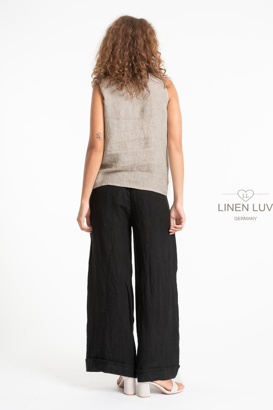 French Linen Top Sleeveless - Breathable Naturals | Glam & Fame Clothing