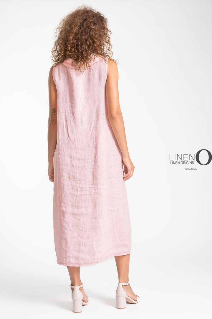 French Linen Dress Cowl Neck - Breathable Naturals | Glam & Fame Clothing