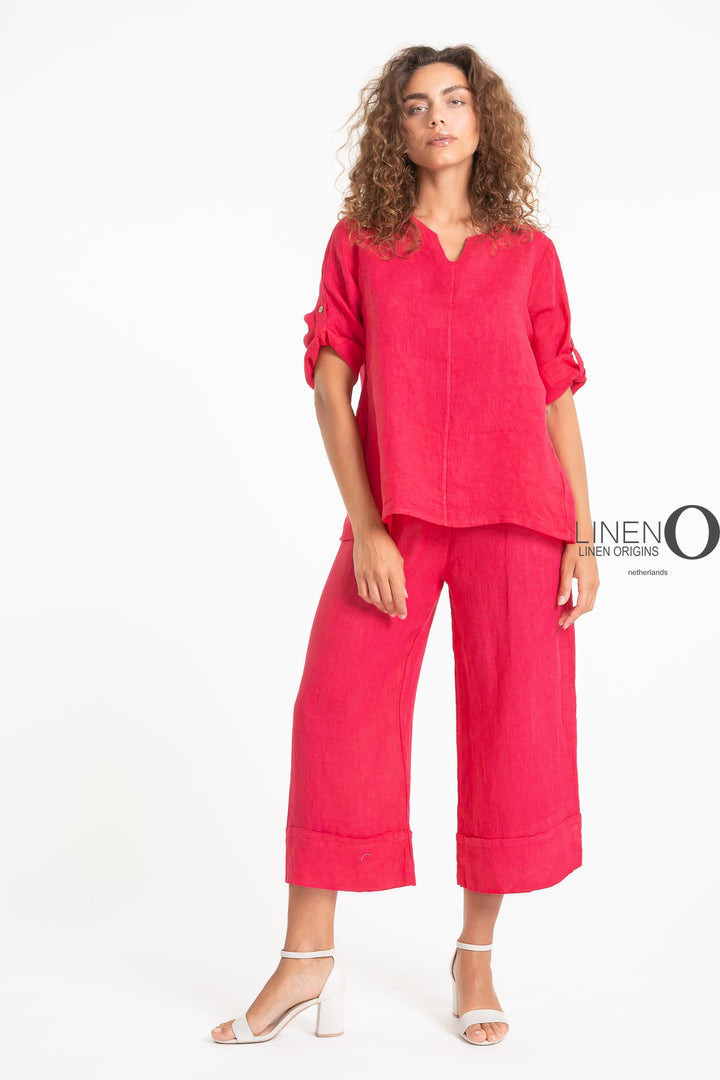 French Linen Blouse - Breathable Naturals | Glam & Fame Clothing
