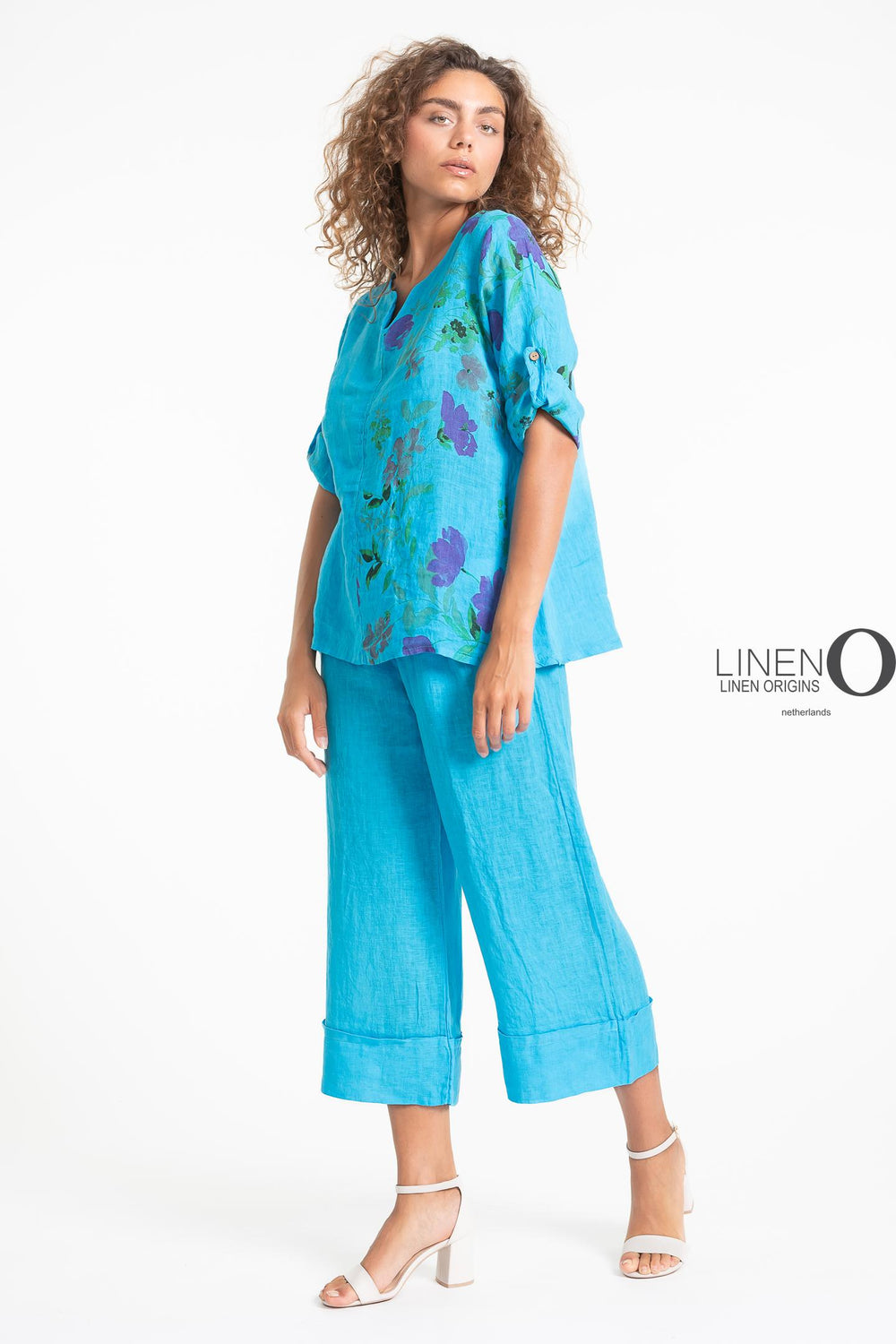 French Linen Blouse Floral - Breathable Naturals | Glam & Fame Clothing