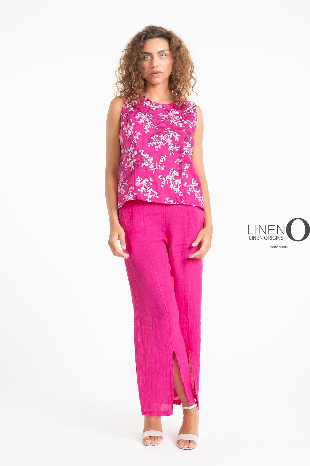 French Linen Slv/L Top Print - Breathable Naturals | Glam & Fame Clothing