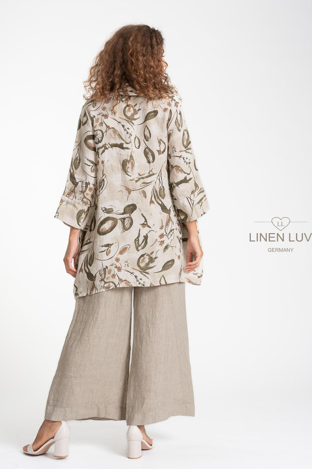 French Linen Tunic Pointe Collar - Breathable Naturals | Glam & Fame Clothing