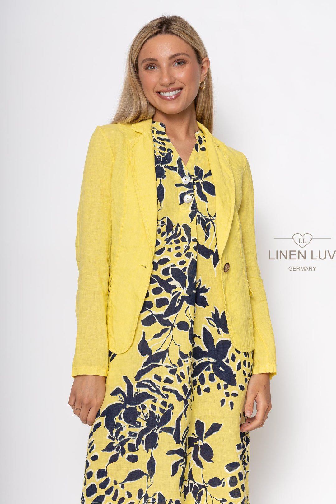 French Linen Blazer - Breathable Naturals | Glam & Fame Clothing