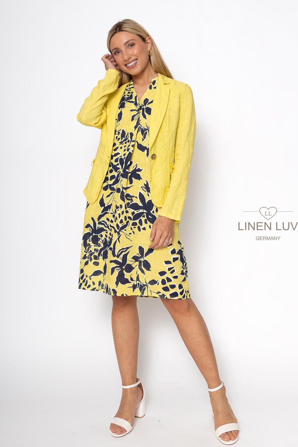French Linen Blazer - Breathable Naturals | Glam & Fame Clothing