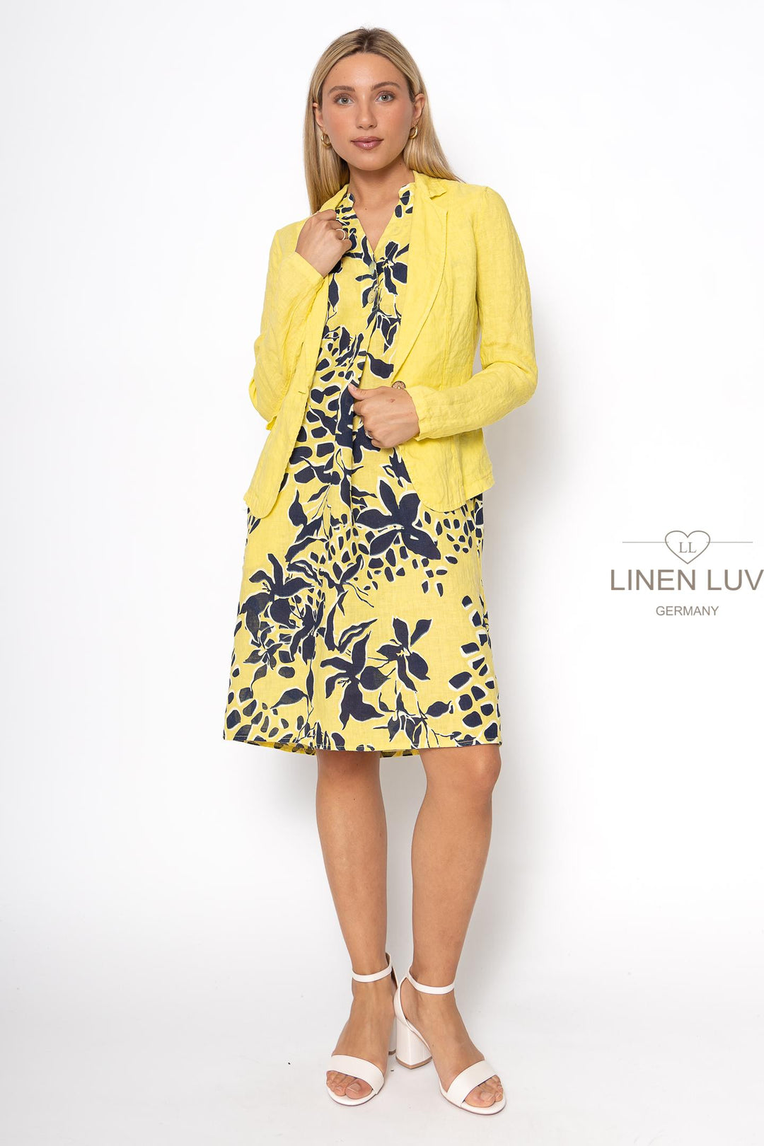 French Linen Blazer - Breathable Naturals | Glam & Fame Clothing