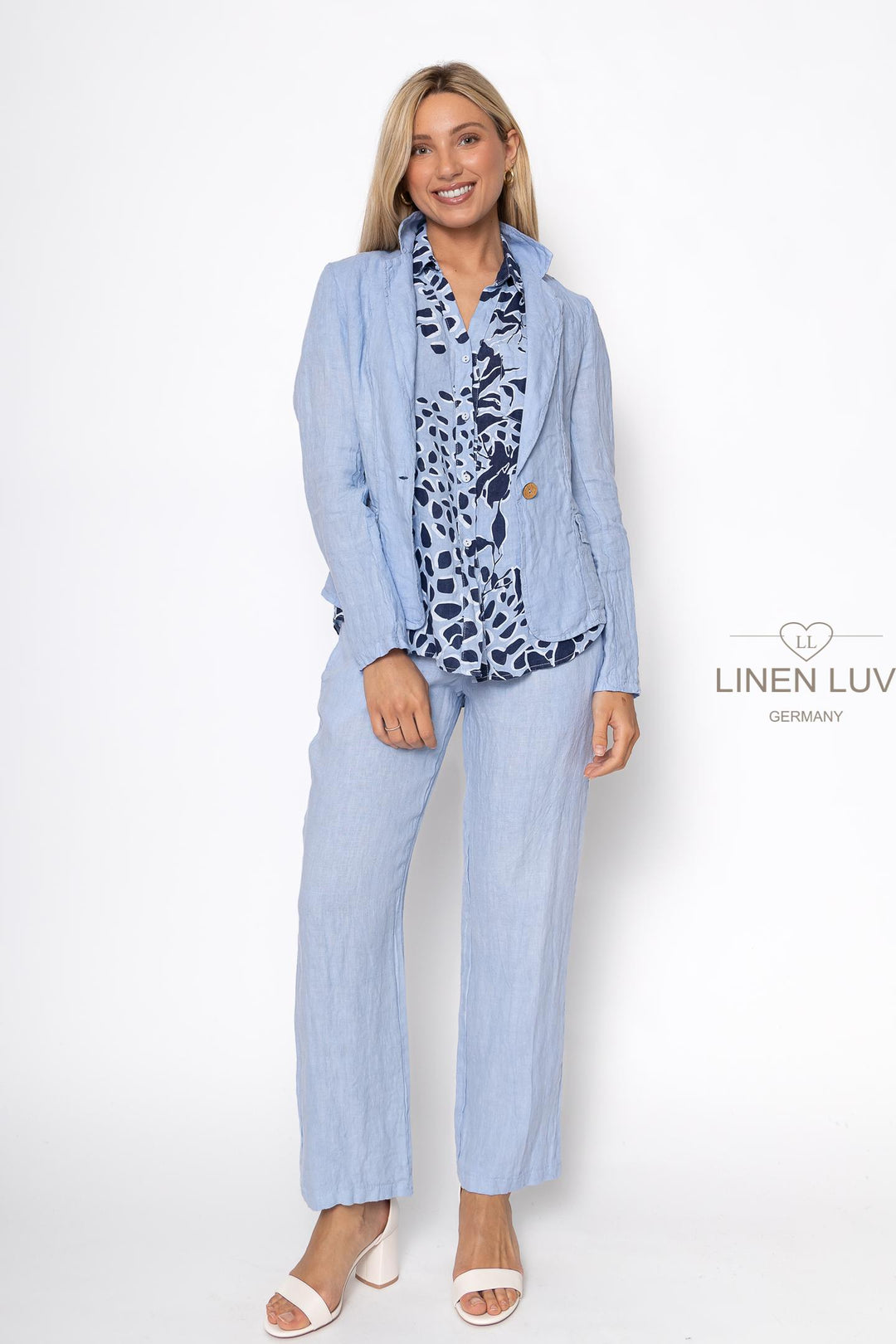 French Linen Blazer - Breathable Naturals | Glam & Fame Clothing