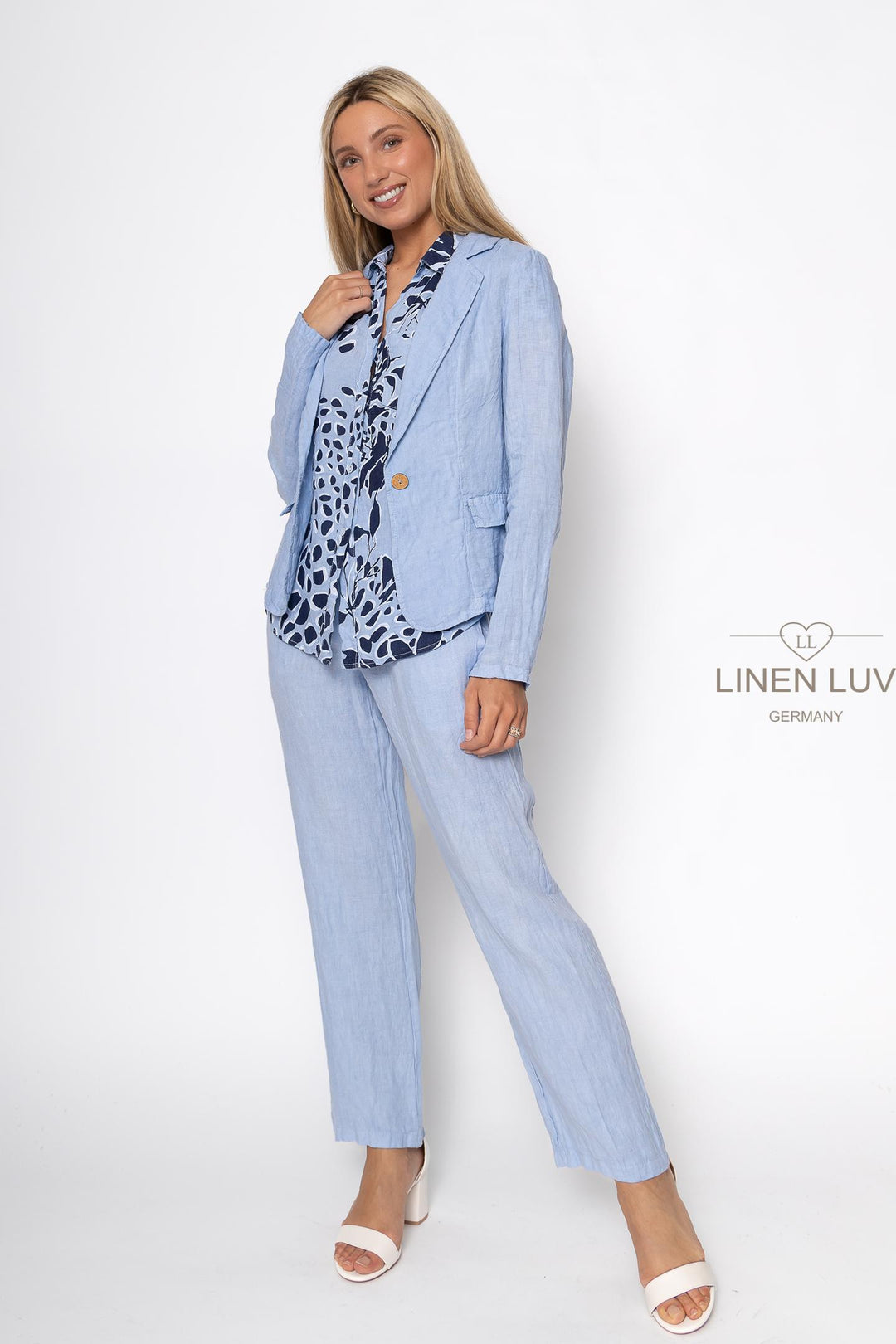 French Linen Blazer - Breathable Naturals | Glam & Fame Clothing