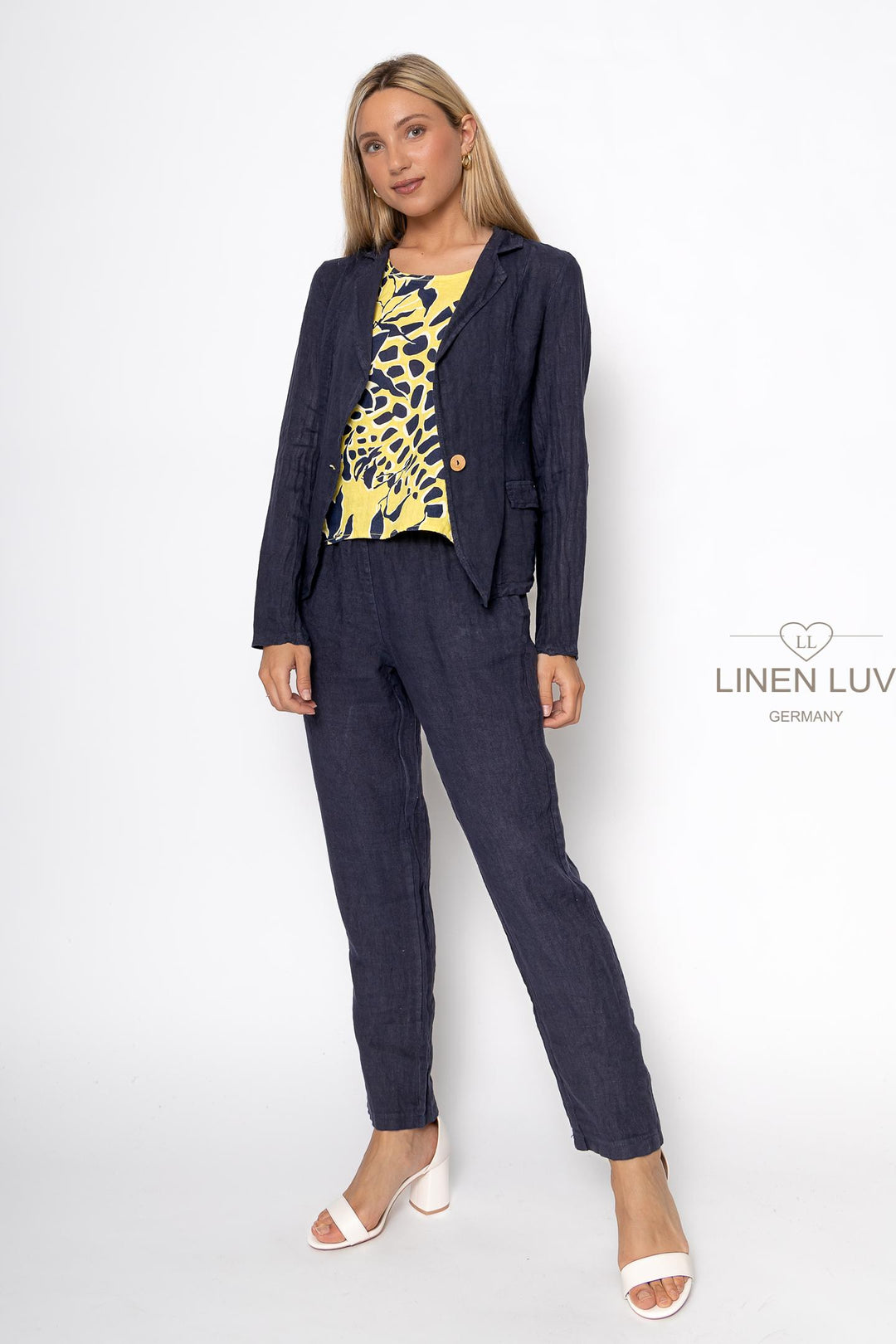 French Linen Blazer - Breathable Naturals | Glam & Fame Clothing