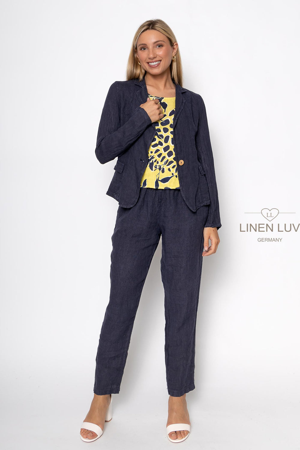 French Linen Blazer - Breathable Naturals | Glam & Fame Clothing