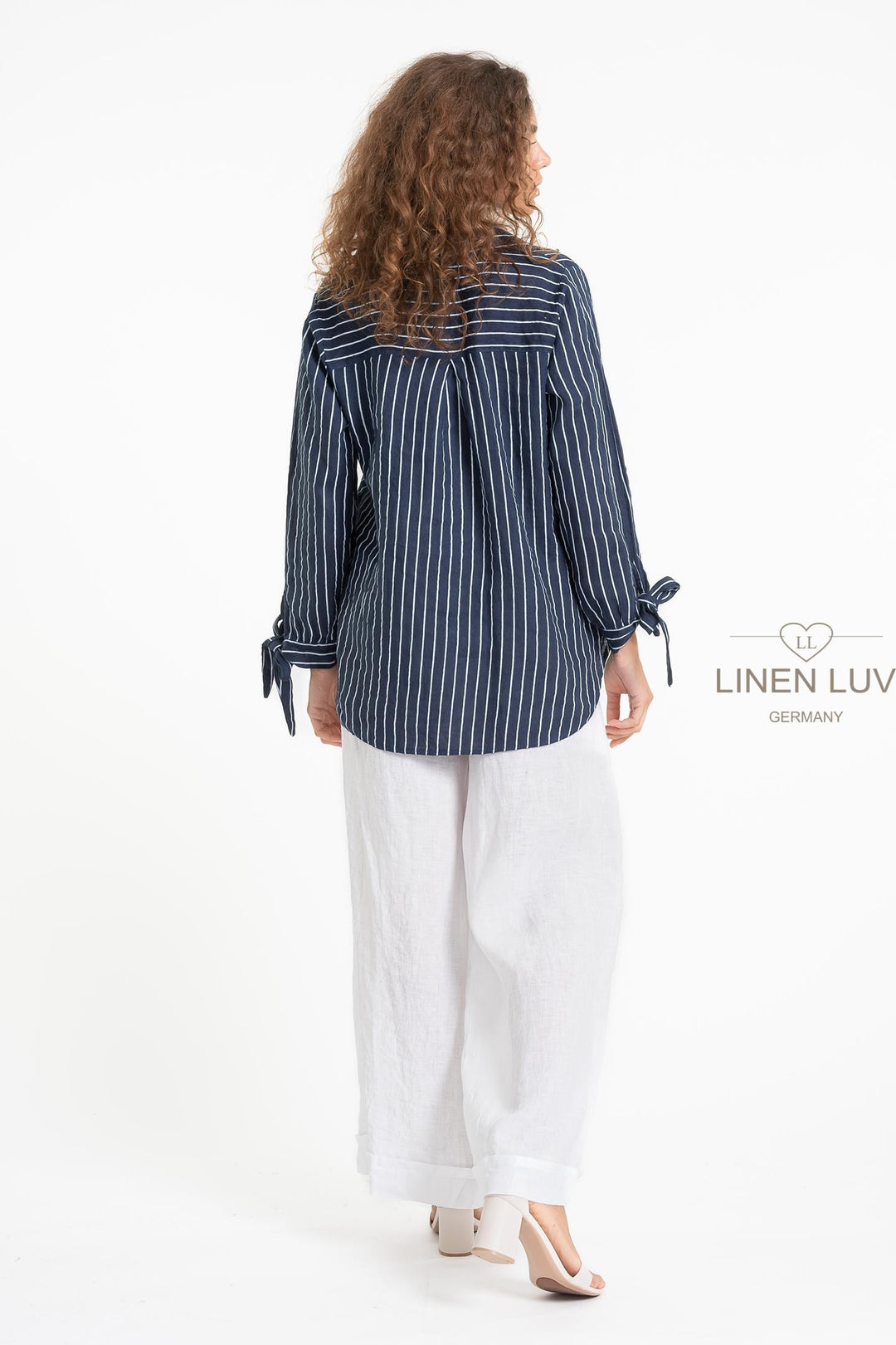 French Linen Nautical Shirt - Breathable Naturals | Glam & Fame Clothing