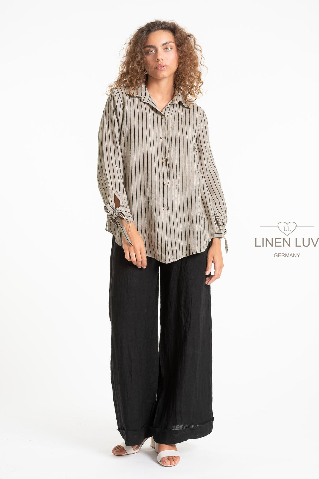 French Linen Nautical Shirt - Breathable Naturals | Glam & Fame Clothing