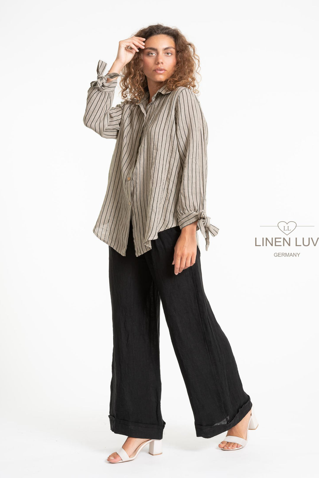 French Linen Nautical Shirt - Breathable Naturals | Glam & Fame Clothing
