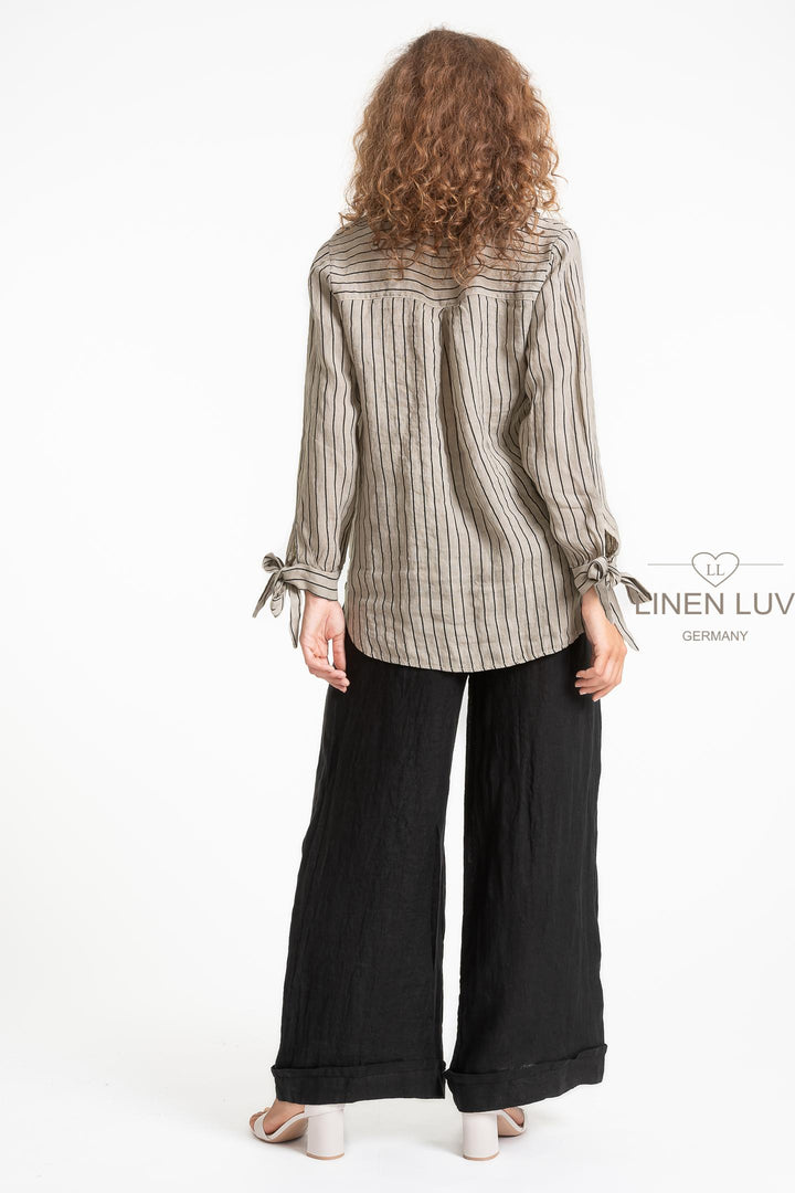 French Linen Nautical Shirt - Breathable Naturals | Glam & Fame Clothing