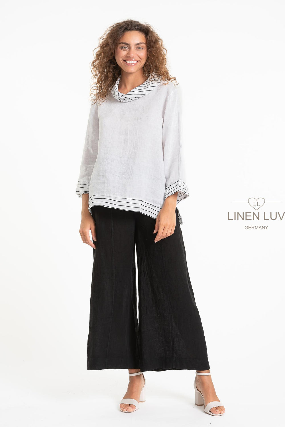 French Linen Nautical Top - Breathable Naturals | Glam & Fame Clothing