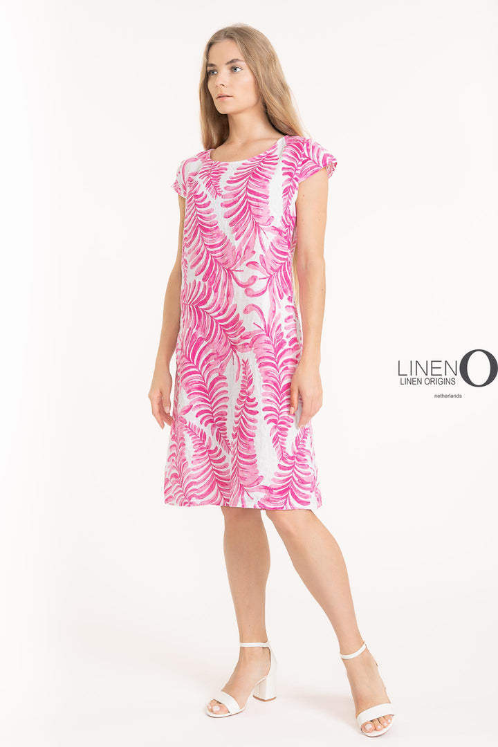 French Linen Sheath Dress Print - Breathable Naturals | Glam & Fame Clothing