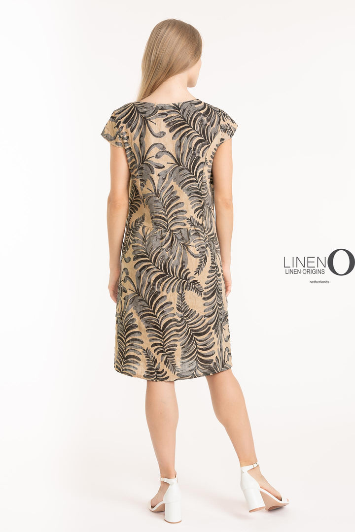 French Linen Sheath Dress Print - Breathable Naturals | Glam & Fame Clothing