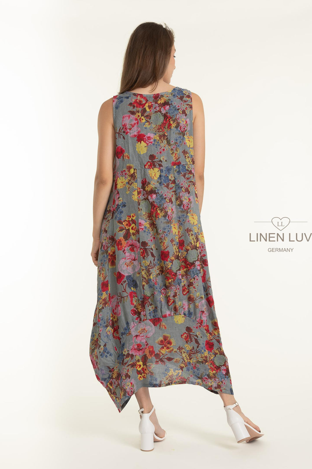French Linen Tea Dress With Pockets - Breathable Naturals | Glam & Fame Clothing 