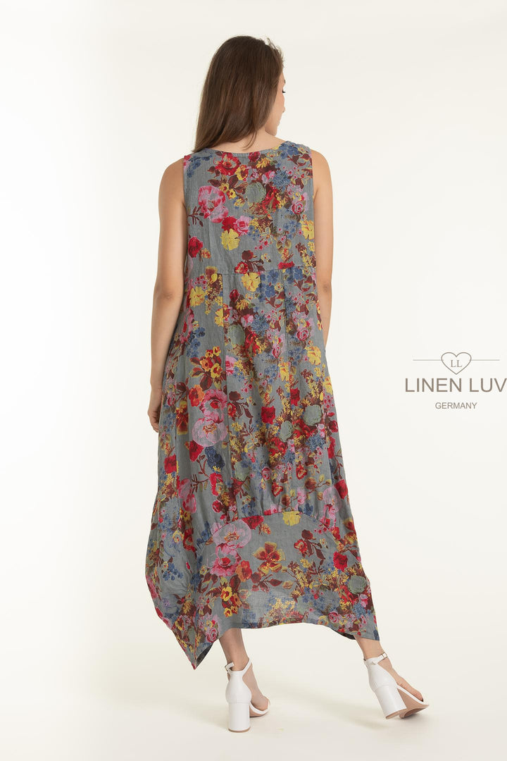 French Linen Tea Dress With Pockets - Breathable Naturals | Glam & Fame Clothing 