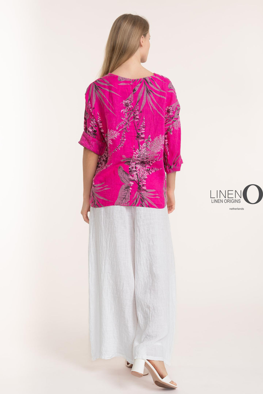 French Linen Blouse Print - Breathable Naturals | Glam & Fame Clothing