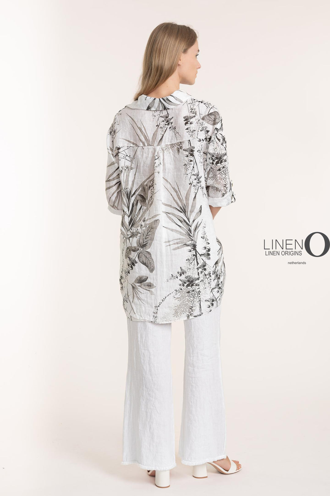French Linen Shirt Print - Breathable Naturals | Glam & Fame Clothing