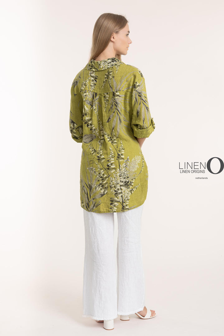 French Linen Shirt Print - Breathable Naturals | Glam & Fame Clothing