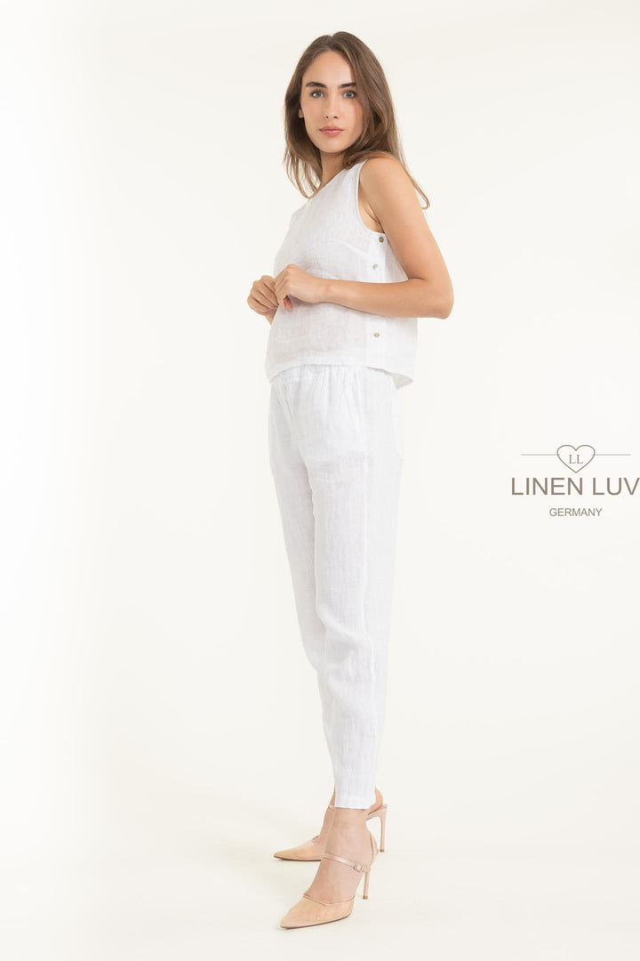French Linen Cami - Breathable Naturals | Glam & Fame Clothing