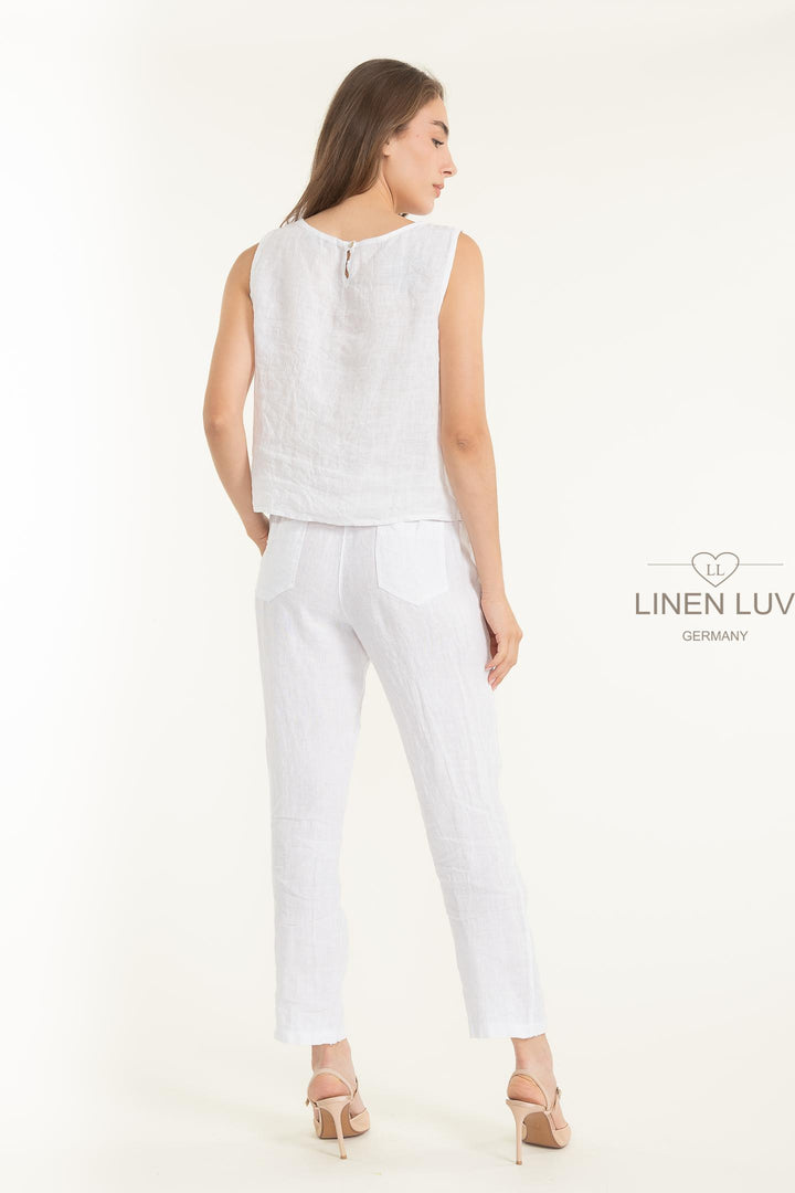 French Linen Cami - Breathable Naturals | Glam & Fame Clothing
