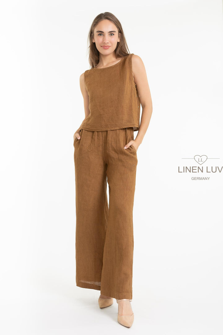 French Linen Cami - Breathable Naturals | Glam & Fame Clothing
