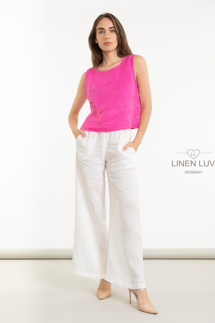 French Linen Cami - Breathable Naturals | Glam & Fame Clothing
