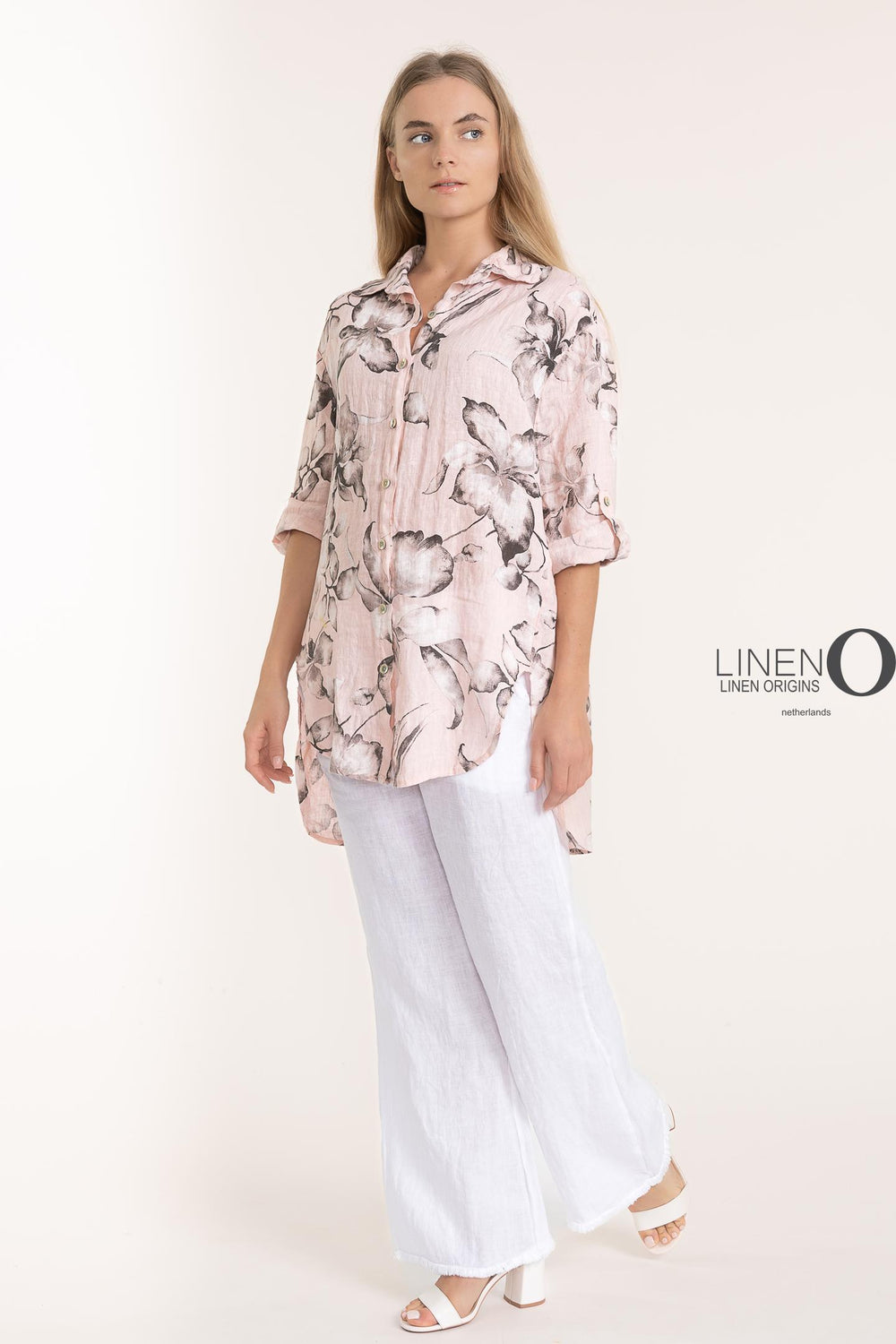 French Linen Shirt Print - Breathable Naturals | Glam & Fame Clothing