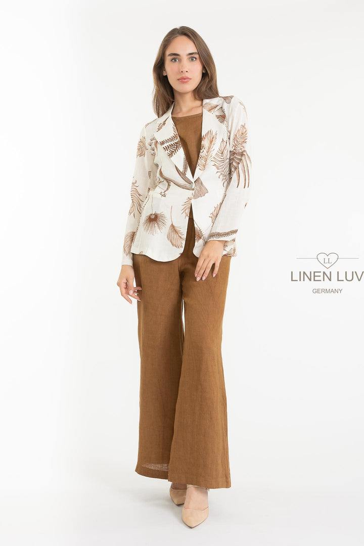 French Linen Streamline Pant - Breathable Naturals | Glam & Fame Clothing