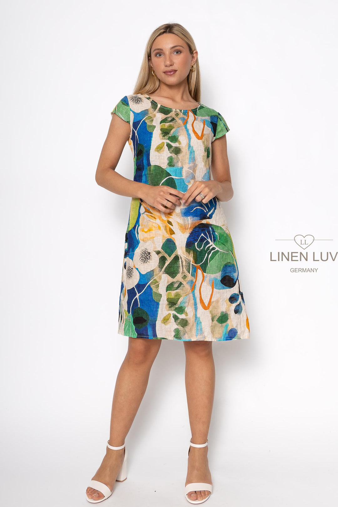 French Linen Sheath Dress With Pockets French Linen Sheath Dress With Pockets